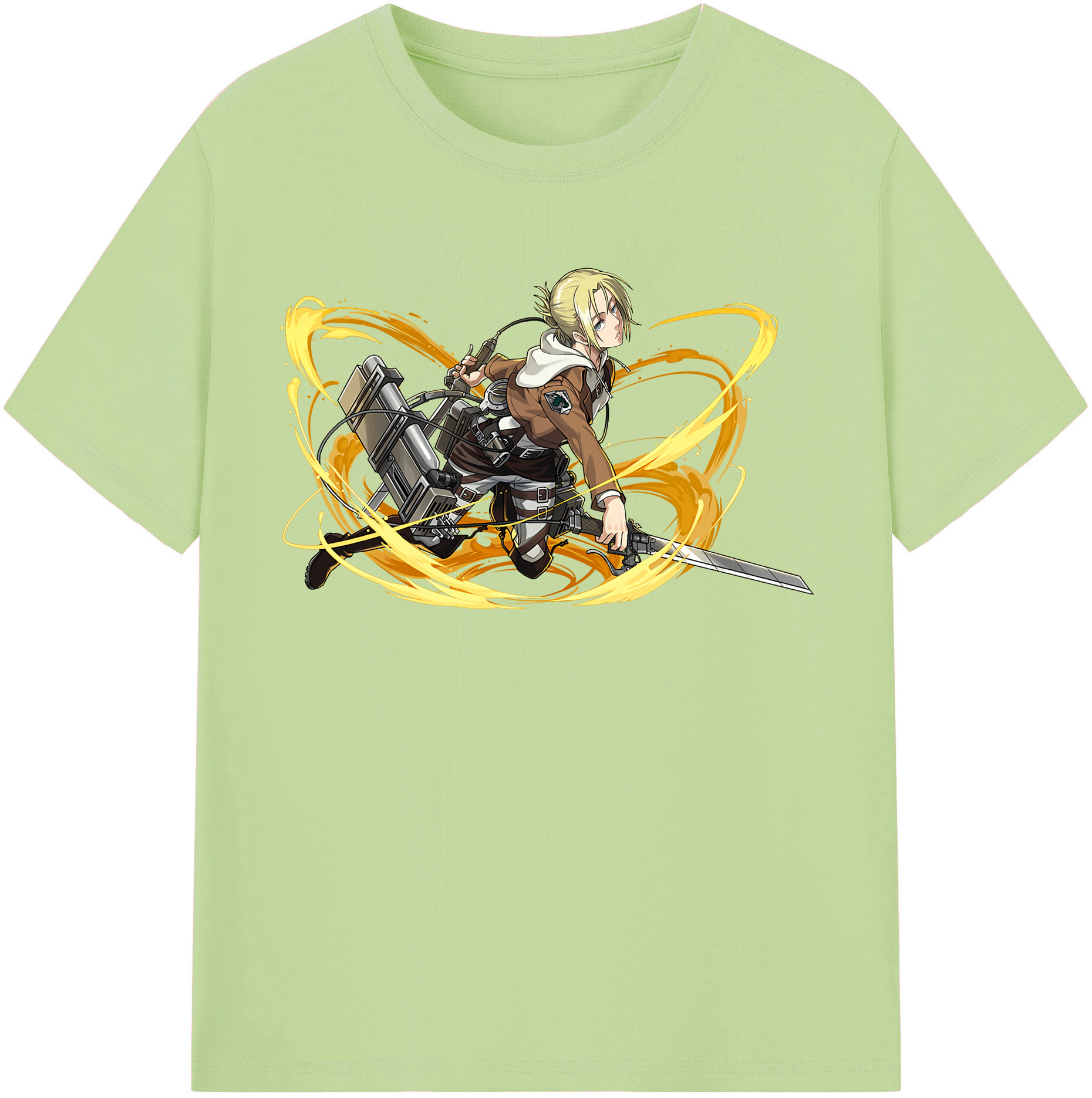 （画像用） 進撃の巨人 アニ・レオンハート Attack on Titan Annie Leonhart 綿100％半袖Tシャツ（フロントプリント）